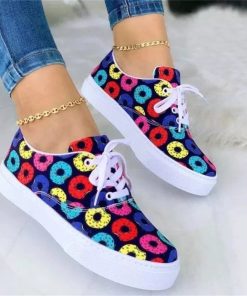variant image52022 New Spring Fashion Canvas Shoes Women Mix Colors Ladies Lace Up Comfy Casual Shoes 36