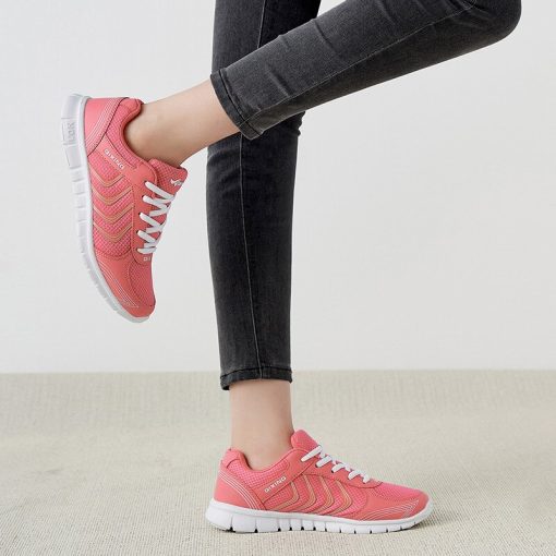 variant image7Female sneakers 2022 summer flats woman lace up comfortable casual shoes women platform sneakers soft mesh