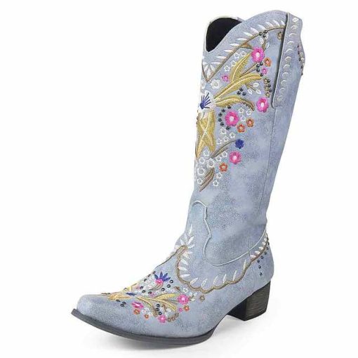 AOSPHIRAYLIAN Western Cowboy Boots For Women 2022 Retro Vintage Embroidery Sewing Floral Women s Cowgirl Shoes.jpg 640x640