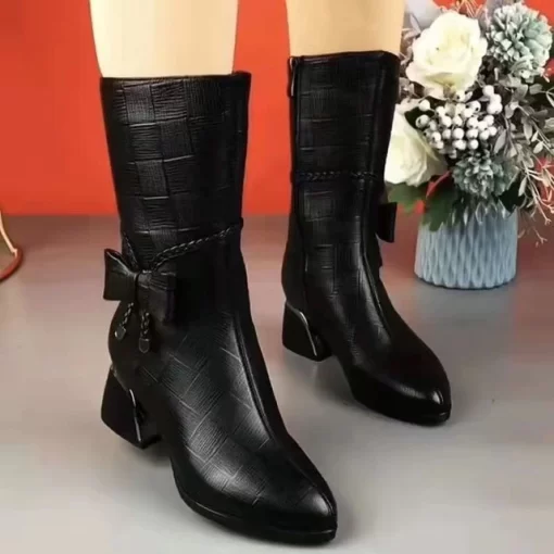 Autumn Chunky Chelsea Boots Women 2022 New Winter High Heels Shoes Ladies Fashion Sexy Warm Ankle.jpg 640x640