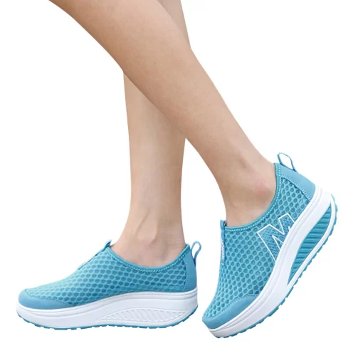 Shoes Women Mesh Flat Shoes Sneakers Platform Shoes Women Loafers Breathable Air Mesh Swing Wedges Shoe Breathable Flats 1 1
