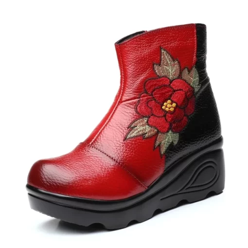 TIMETANGSize 35 40 2021New Ankle Women s Boots Winter Embroidery Shoes Woman Outdoor Western Flat Heels.jpg 640x640