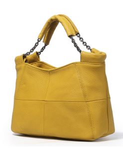 main image02020 Summer European and American Style Fashion Handbag Lady Chain Soft Genuine Leather Tote Bags for