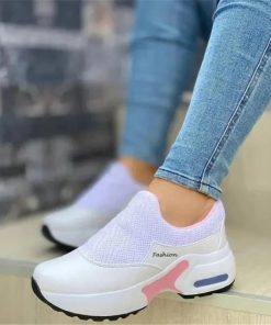main image02021 New Fashion Women Casual shoes Platform Solid Color Flats Ladies Shoes Casual Breathable Wedges Ladies