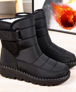 main image0Boots Women Non Slip Waterproof Winter Snow Boots Platform Shoes for Women Warm Ankle Boots Cotton