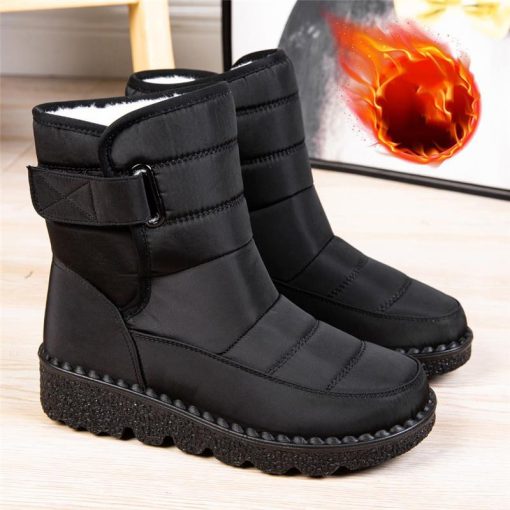 main image0Boots Women Non Slip Waterproof Winter Snow Boots Platform Shoes for Women Warm Ankle Boots Cotton