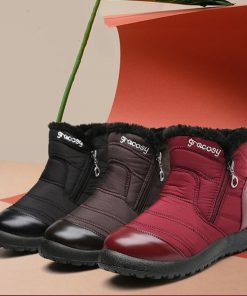 main image0Boots Women Waterproof Non Slip Winter Snow Boots Platform Shoes for Women Warm Ankle Boots Cotton