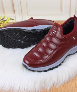 main image0Cotton Shoes Women Warm Plush Fur Ankle Boots Winter Female Fleece Lined Soft Bottom Casual Shoes