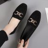 main image0Spring Fashion Flat Shoes Women Quality Metal Slip on Loafer Shoes Ladies Flats Mocassins Big Size