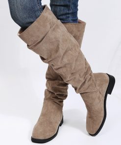 main image0Winter Knee High Knight Boots Fashion Elegant Comfy Women Shoes Korean Trend Leisure All match Flat