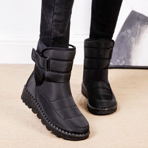 main image1Boots Women Non Slip Waterproof Winter Snow Boots Platform Shoes for Women Warm Ankle Boots Cotton
