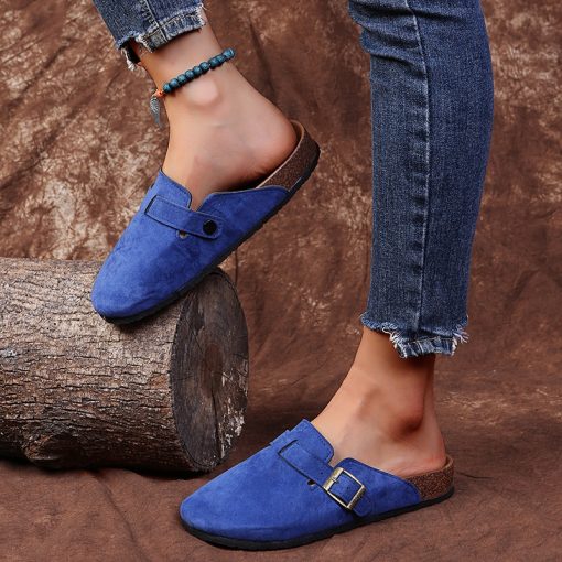 main image1Classic Couple Slippers Woman Man Cork Birken Sandals Luxury Brand Design Buckle Strap Flat Footbed Loafer