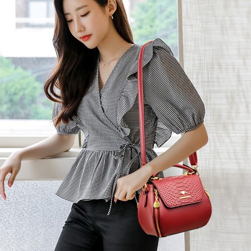 main image1Crocodile Leather Designer Handbag for Female 2022 Trend Shoulder Crossbody Women Shopper Bag Luxury Brand Ladies