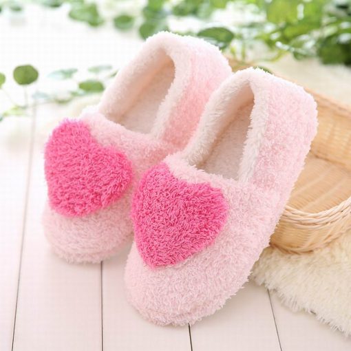 main image1Retail Lovely Ladies Home Floor Soft Women indoor Slippers Outsole Cotton Padded Shoes Female Cashmere Warm
