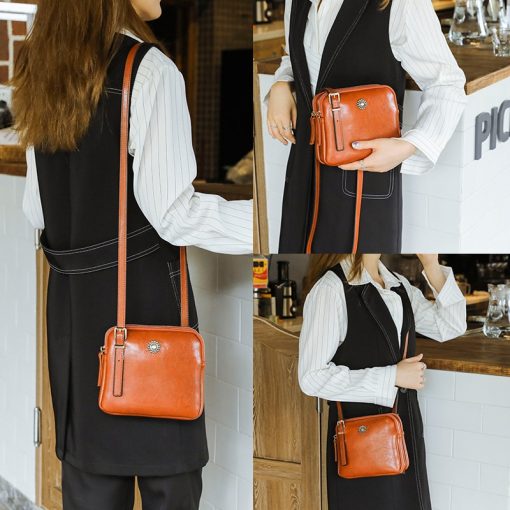 main image22022 Vintage Style Shoulder Bag Simple Square Crossbody Bags For Women Compartment Handbags Designer Female Messenger