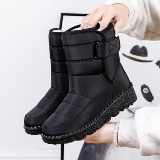 main image2Boots Women Non Slip Waterproof Winter Snow Boots Platform Shoes for Women Warm Ankle Boots Cotton
