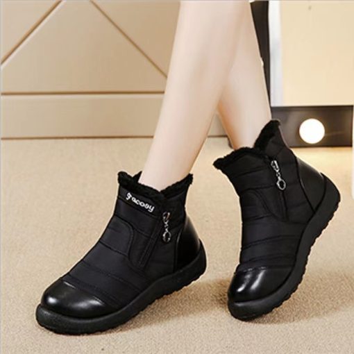 main image2Boots Women Waterproof Non Slip Winter Snow Boots Platform Shoes for Women Warm Ankle Boots Cotton