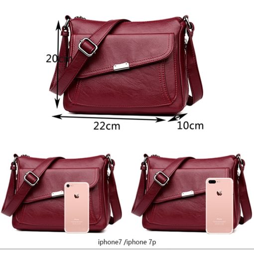 main image3Genuine Quality Leather Luxury Purses and Handbags Women Bags Designer Multi pocket Crossbody Shoulder Bags for