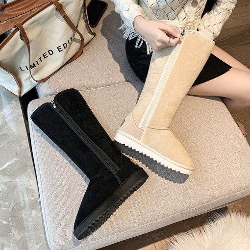 main image3HOT 2022 Winter New High tube Fashion All match Warm Thick Snow Boots with Bow Knot