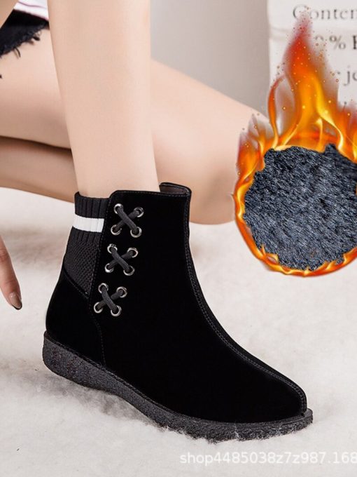 main image3Women Boots 2022 New Winter Shoes For Women Snow Boots Zipper Keep Warm Women s Ankle