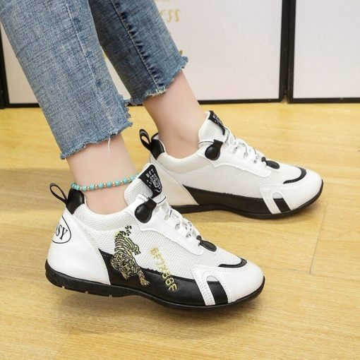 main image3Women Shoes 2022 New Autumn Casual Platform Dad Shoes Fashion Lace Up Breathable Mesh Tennis Vulcanized