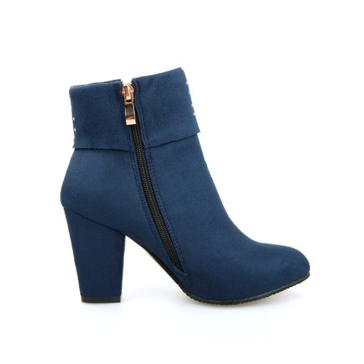 main image3Women Shoes Boots Ankle Boots Round Toe High Heel Big Size Women Boots for Autumn Spring