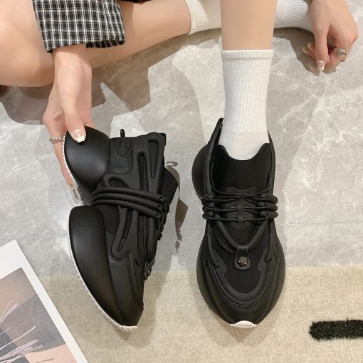 main image3Women Sneakers Genuine leather Platform Sneakers Women Casual Shoes Chunky Sneaker 6CM Increase Designer Thick Sole