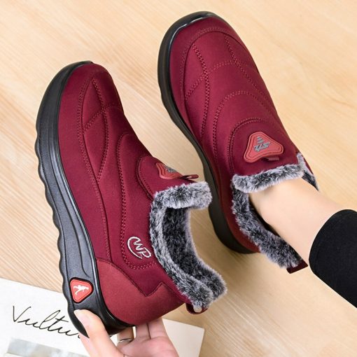 main image3Women s Winter Shoes Plush Fur Light Woman Ankle Snow Boots Boot Female Clothes Cropped Boots