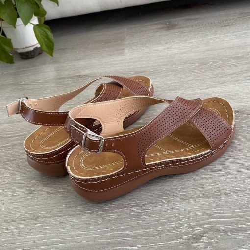 main image42021 Women Sandals Breathable Comfort Shopping Ladies Walking Shoes Wedge Heels Summer Platform Sandal Shoes Mujer