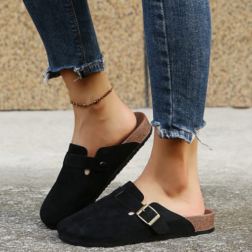 main image4Classic Couple Slippers Woman Man Cork Birken Sandals Luxury Brand Design Buckle Strap Flat Footbed Loafer