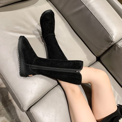 main image4HOT 2022 Winter New High tube Fashion All match Warm Thick Snow Boots with Bow Knot