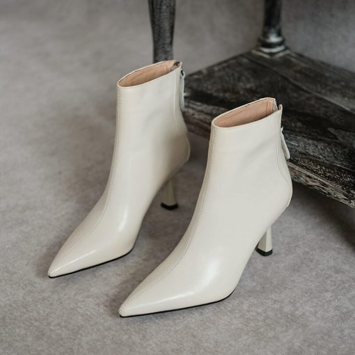 main image4Krazing Pot Big Size 42 Cow Leather Pointed Toe High Heels Chic Design Concise Basic Clothing