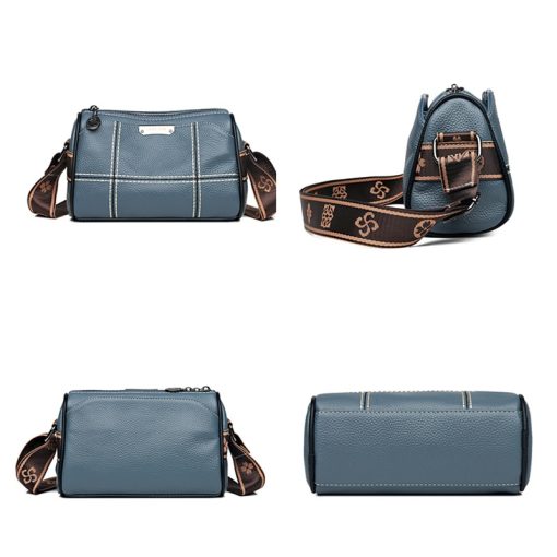 main image4Women Genuine Leather Handbags Luxury Designer 3 Layers Cow Leather Shoulder Crossbody Bags Ladies Large Capacity