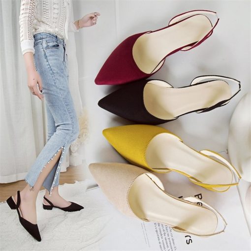 main image4Women s Casual Pointed Toe Flats Bailarinas Mujer Leather Ballet Flats Female Shoes Woman Loafers Sandals