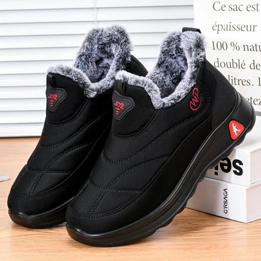 main image4Women s Winter Shoes Plush Fur Light Woman Ankle Snow Boots Boot Female Clothes Cropped Boots