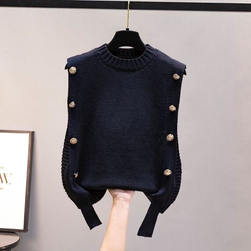 main image4Women s waistcoat spring and autumn outer wear pullover sweater 2022 fashion casual new ladies sleeveless