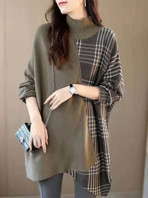main image5Fashion Tops 2022 Women Sweaters Autumn Winter New Aged Knitted Pullover Loose Knit Sweater Knit Sweater