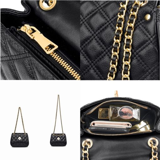 main image5Genuine Leather Bag For Women Luxury Brand Small Ladies Handbag High Quality Natural Cowskin Female Shoulder