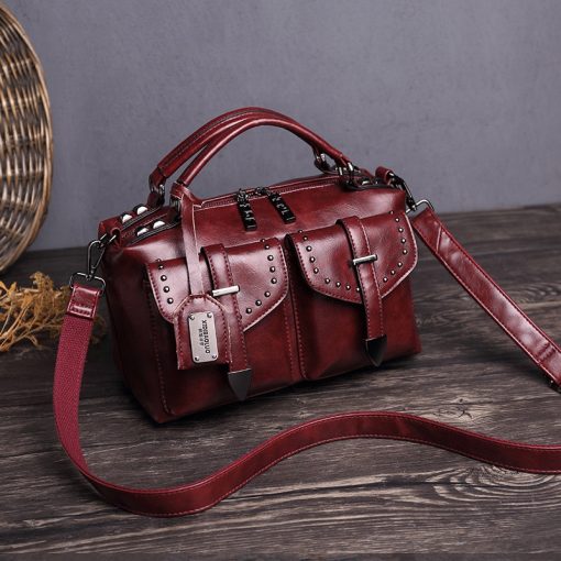 main image5Luxury Designer Vintage Bag For Woman Women s Leather Handbag 2020 Crossbody Fashion Shoulder Retro Ladies