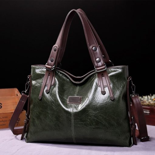 variant image02021 New Fashion Casual Tote Bag Women Handbags Soft Leather Shoulder Bags Vintage Big Capacity Crossbody