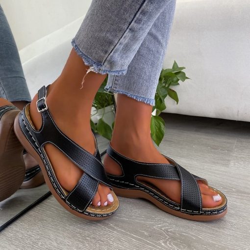 variant image02021 Women Sandals Breathable Comfort Shopping Ladies Walking Shoes Wedge Heels Summer Platform Sandal Shoes Mujer