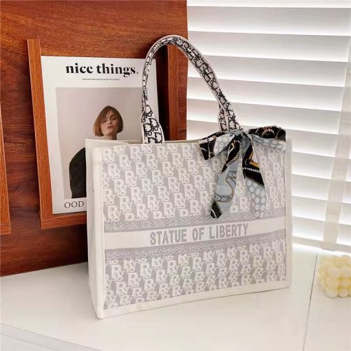 variant image0Fashion Print Women s Tote Shoulder Bag 2022 New Trend Large Capacity Shopping Bag Female Canvas