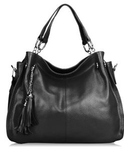 variant image0High Quality Luxury Genuine Leather Women Bags European Designer Tassels Handbags Big Shoulder Bags Hobos Bags