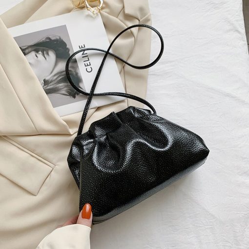 variant image0Luxurious Gold Cloud Bag For Women Leather Hobos Retro Cloud Crossbody Bag Small Phone Bag Design