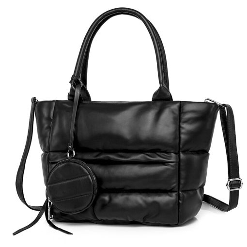 variant image0Vintage Soft Padding Shoulder Bag Women Luxury Pu Leather Quilted Handbag Lady Fashion Large Capacity Messenger