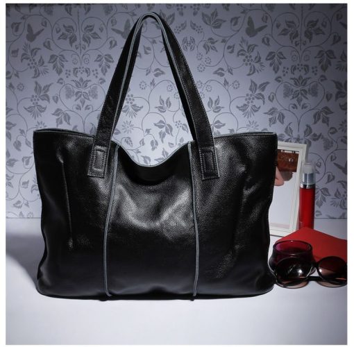 variant image1100 Genuine Leather Bag Large Women Leather Handbags Famous Brand Women Tote Bags Big Ladies Shoulder