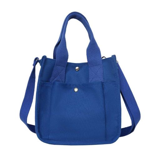 variant image1Hylhexyr Fashion Handbag Female Canvas Casual Tote Student Shoulder Bag Solid Color Messenger Bags Magnetic Buckle