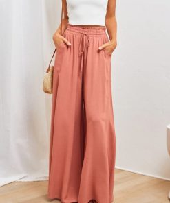 variant image1New Spring Autumn Women s Trousers Fashion Trend Loose Elegant Wide Leg Pants Casual Home Stacked