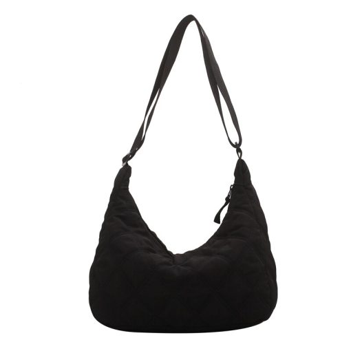 variant image1Women Bag Nylon Brand Quilted Padded Short Handle Totes Luxury Big Handbags Lady Soft Shoulder Satchels