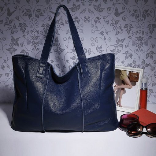 variant image2100 Genuine Leather Bag Large Women Leather Handbags Famous Brand Women Tote Bags Big Ladies Shoulder